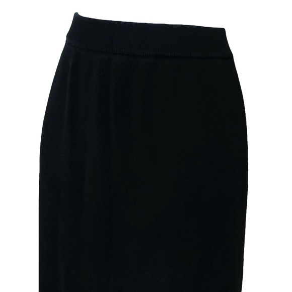 Dressbarn Black A-Line Elastic Waistband Heavy Knit Sweater Skirt Size 18 - Picture 2 of 6